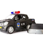 1:32 Simulation Car Smart Pickup Alloy Car Model Diecast Vehicle Metal Toy Car Scale Model Police Matte black - IHavePaws