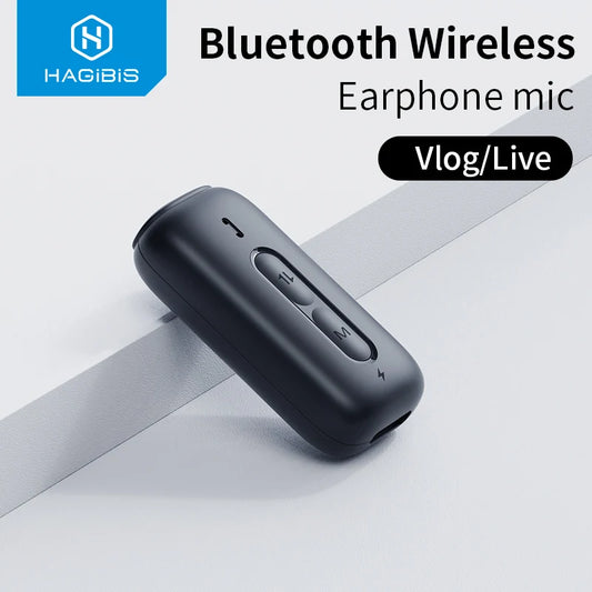 Hagibis Wireless Microphone Bluetooth earphones Mic Voice Recording recevier for iPhone iPad Live Stream Vlog YouTube Facebook - IHavePaws