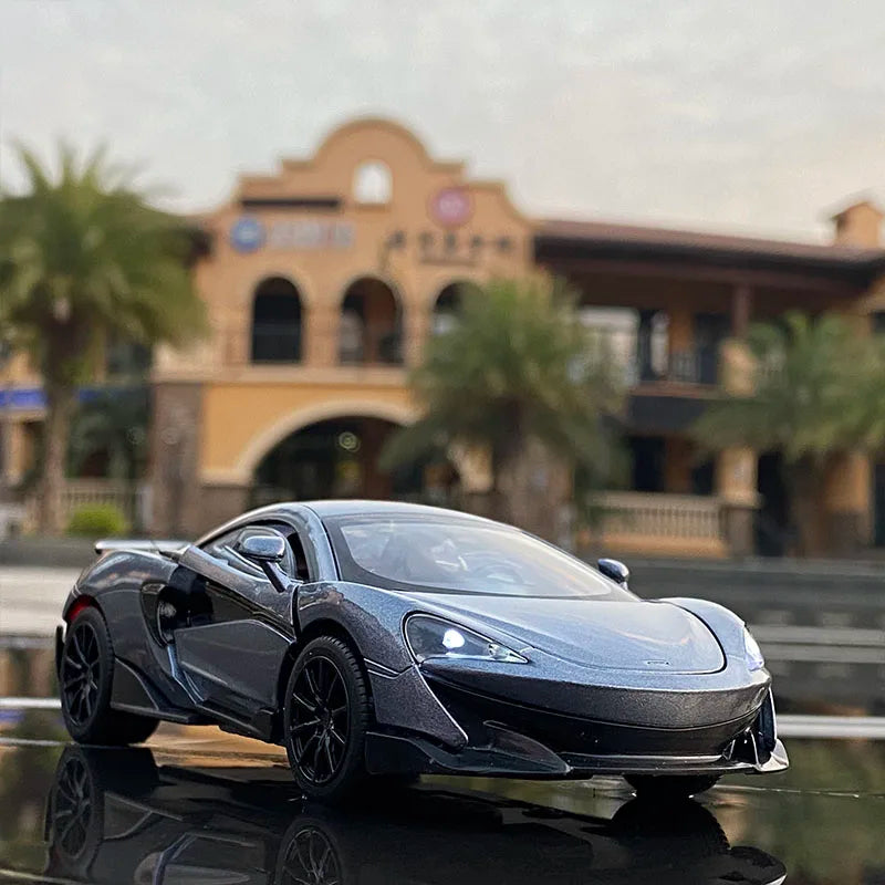 1:32 McLaren 600LT Alloy Sports Car Model Diecasts & Toy Vehicles Metal Toy Car Model High Simulation Collection Childrens Gift Grey - IHavePaws