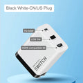 Black white-US plug