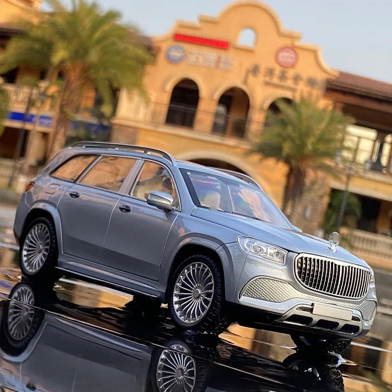 1/24 Maybach GLS class GLS600 Alloy Car Model Diecasts Metal Toy Car Model Collection Sound Light High Simulation Kids Toys Gift grey - IHavePaws