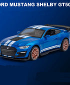 1:32 Ford Mustang Shelby GT500 Alloy Sports Car Model Diecast & Toy Vehicles Metal Car Model Simulation Collection Kids Toy Gift Blue - IHavePaws