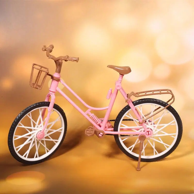 Mini Pink Bicycle Model Home decoration Photo taking props bike Toy  Simulation Collection play house Toys for gril gift