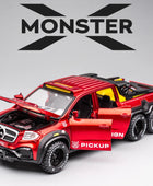 1:28 X-Class 6*6 Wheel Alloy Pickup Car Model Diecast & Toy Metal Off-road Vehicles Car Model High Simulation - IHavePaws