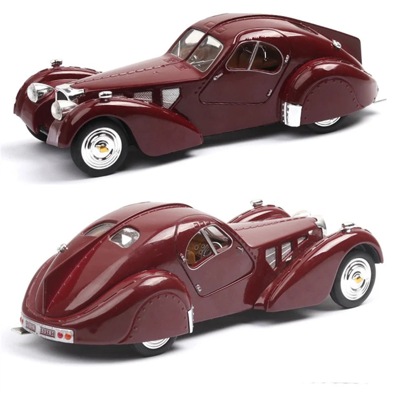 1:28 Bugatti TYPE 57SC Classic Car Alloy Car Model Diecasts Metal Toy Retro Vehicles Car Model Simulation Collection Kids Gift Red 1 - IHavePaws