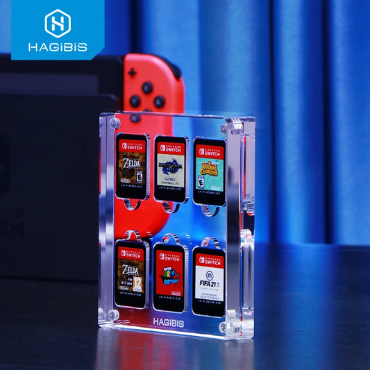 Hagibis Game Card Case for Nintendo Switch Premium Transparent Acrylic Games Storage Box Holder Shockproof Hard Shell 6 Cards - IHavePaws