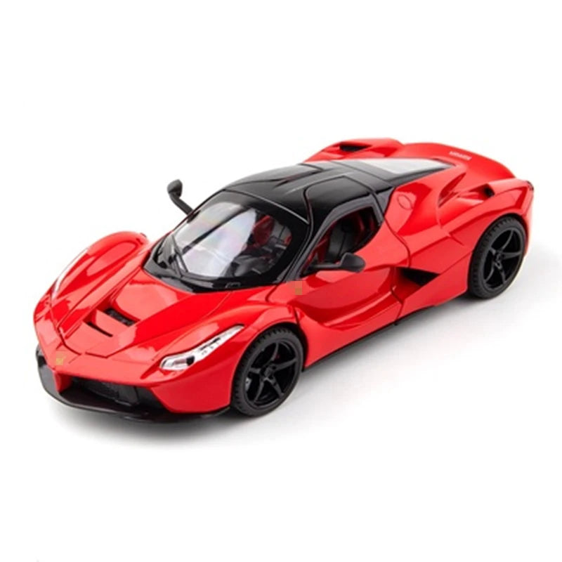 1:24 La Ferrari Alloy Sports Car Model Diecasts Metal Toy Vehicles Car Model Simulation Sound Light Collection Kids Gift Red - IHavePaws