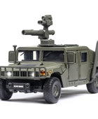 1:32 Hummer H1 Alloy Armored Car Model Diecasts Metal Toy Off-road Vehicles Military Combat Car Model Simulation Childrens Gifts - IHavePaws