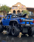 1/28 Ford Raptor F150 Alloy Car Modified Off-Road Vehicle Model Diecast & Toy Vehicles Metal Car Model Collection Kids Toys Gift Blue - IHavePaws