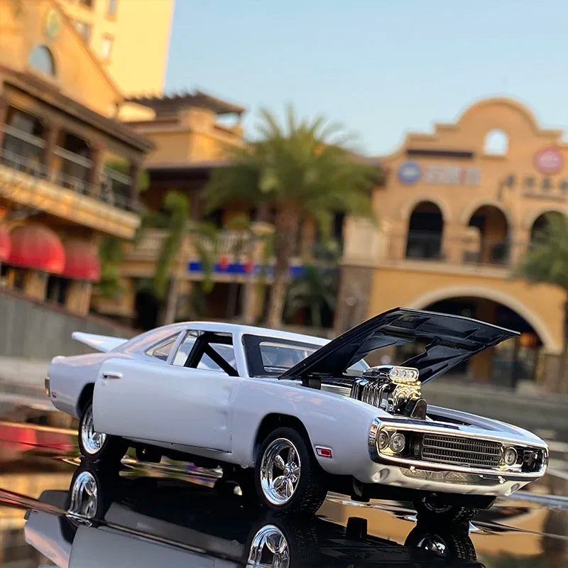 1:32 Dodge Charger Alloy Musle Car Model Diecast & Toy Metal Vehicles Sports Car Model Simulation Sound Light Childrens Toy Gift - IHavePaws