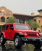 1:32 Jeep Wrangler Rubicon Alloy Car Model Diecast Metal Toy Off-road Vehicle Car Model Simulation Collection Children Toy Gift Red - IHavePaws