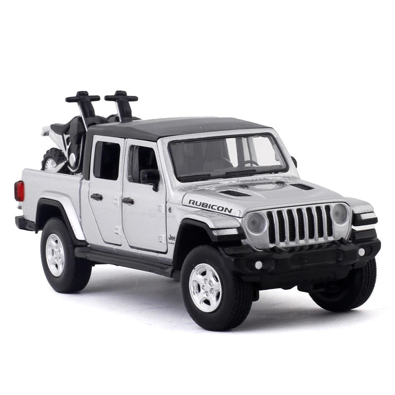 1:32 Wrangler Gladiator Pickup Alloy Car Model Diecasts Metal Toy Vehicles Car Model Simulation Sound Light Collection Kids Gift Silvery - IHavePaws