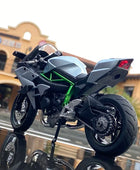 1:12 KAWASAKI H2R Alloy Racing Motorcycle Simulation Diecasts Street Motorcycle Model Sound and Light Collection Childrens Gifts
