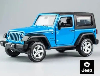 1:32 Jeep Wrangler Rubicon Alloy Model Car Diecasts High Simulation Exquisite Off-road Vehicles Model Collection Blue - IHavePaws