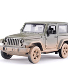1:32 Jeep Wrangler Rubicon Alloy Model Car Diecasts High Simulation Exquisite Off-road Vehicles Model Collection Green Muddy - IHavePaws