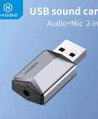 Hagibis 2 in 1 USB Sound Card Portable External 3.5mm Microphone Audio Adapter for PC Laptop PS4/5 Earphone Speaker Windows Mac - IHavePaws