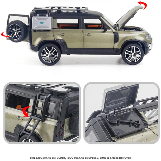 1/24 Range Rover Defender SUV Alloy Car Model Diecast & Toy Metal Off-road Vehicle Car Model Simulation Collection Kids Toy Gift - IHavePaws