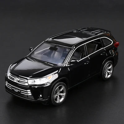 1:32 Toyota Highlander SUV Alloy Car Model Diecasts & Toy Metal Off-road Vehicles Car Model High Simulation Collection Kids Gift Black - IHavePaws