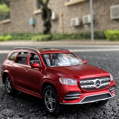 1:32 GLS GLS580 SUV Alloy Car Model Diecasts Metal Toy Vehicles Car Model Simulation Sound and Light Collection Red no suitcase - IHavePaws