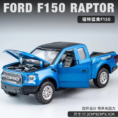 1:32 Ford Raptor F150 Modified Pickup Alloy Car Model Diecasts Metal Toy Vehicles Car Model Simulation Blue - IHavePaws