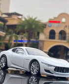 1:32 Maserati Alfieri Coupe Alloy Sports Car Model Diecast Metal Toy Vehicles Car Model Sound and Light Simulation Kids Toy Gift White - IHavePaws