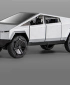 1/24 Tesla Cybertruck Pickup Alloy Car Model Diecast Metal Toy Off-road Vehicle Truck Model Simulation Sound Light Kids Toy Gift Silvery - IHavePaws