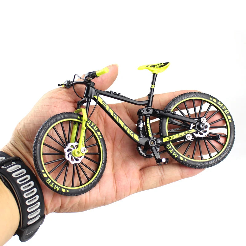 1:10 Mini Model Alloy Bicycle toy Finger Mountain bike Pocket Diecast simulation Metal Racing Funny Collection Toys for children
