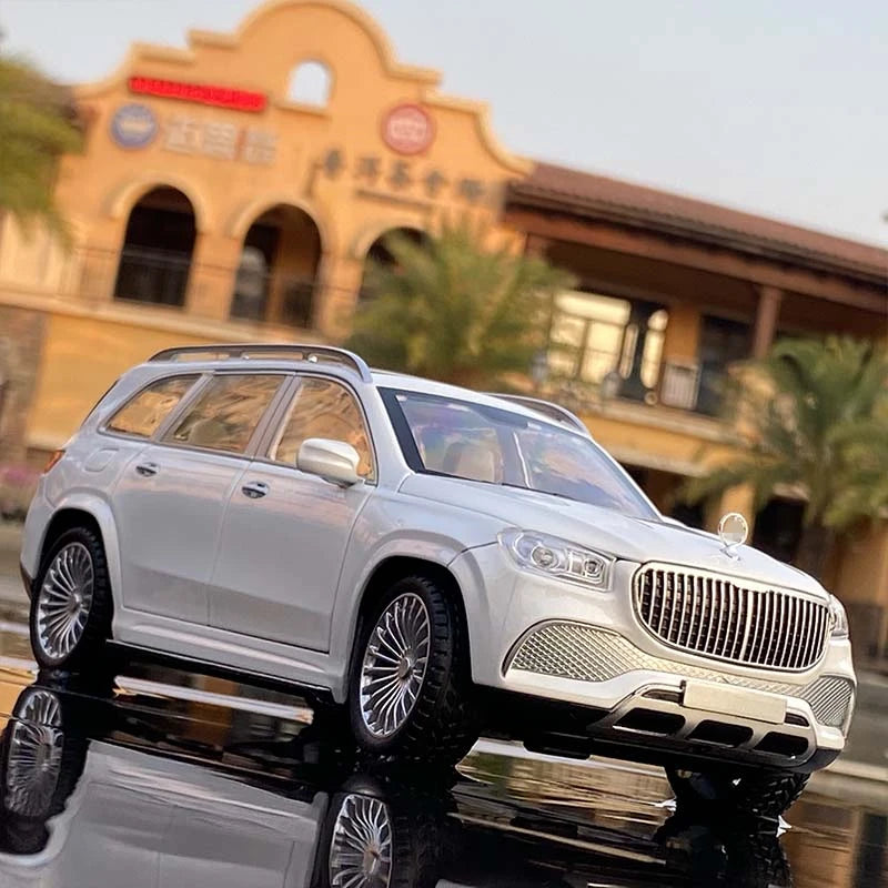 1/24 Maybach GLS class GLS600 Alloy Car Model Diecasts Metal Toy Car Model Collection Sound Light High Simulation Kids Toys Gift white - IHavePaws