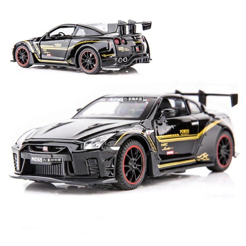 1:32 Nissan Skyline Ares GTR R34 R35 Alloy Sports Car Model Diecasts Metal Toy Racing Car Model Simulation Refit Black - IHavePaws