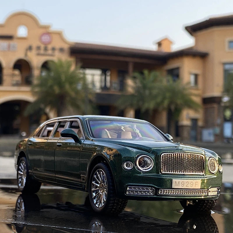 1:24 Mulsanne Alloy Luxy Car Model Diecasts & Toy Vehicles Metal Toy Car Model Simulation Sound Light Collection Childrens Gifts Green - IHavePaws