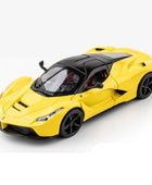 1:24 La Ferrari Alloy Sports Car Model Diecasts Metal Toy Vehicles Car Model Simulation Sound Light Collection Kids Gift Yellow - IHavePaws