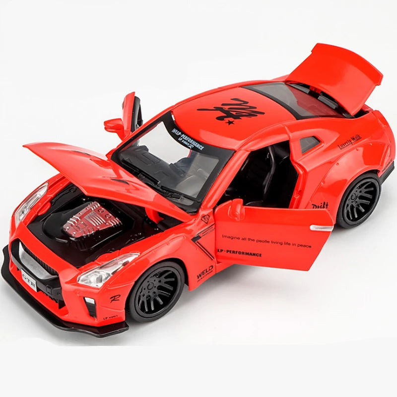 1:32 Nissan Skyline Ares GTR R34 R35 Alloy Sports Car Model Diecasts Metal Toy Racing Car Model Simulation Red - IHavePaws