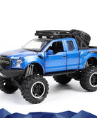 1:32 Ford Raptor SVT Alloy Car Model Diecasts Toy Modified Off-Road Vehicles Metal Car Model Simulation Collection Kids Toy Gift Blue - IHavePaws