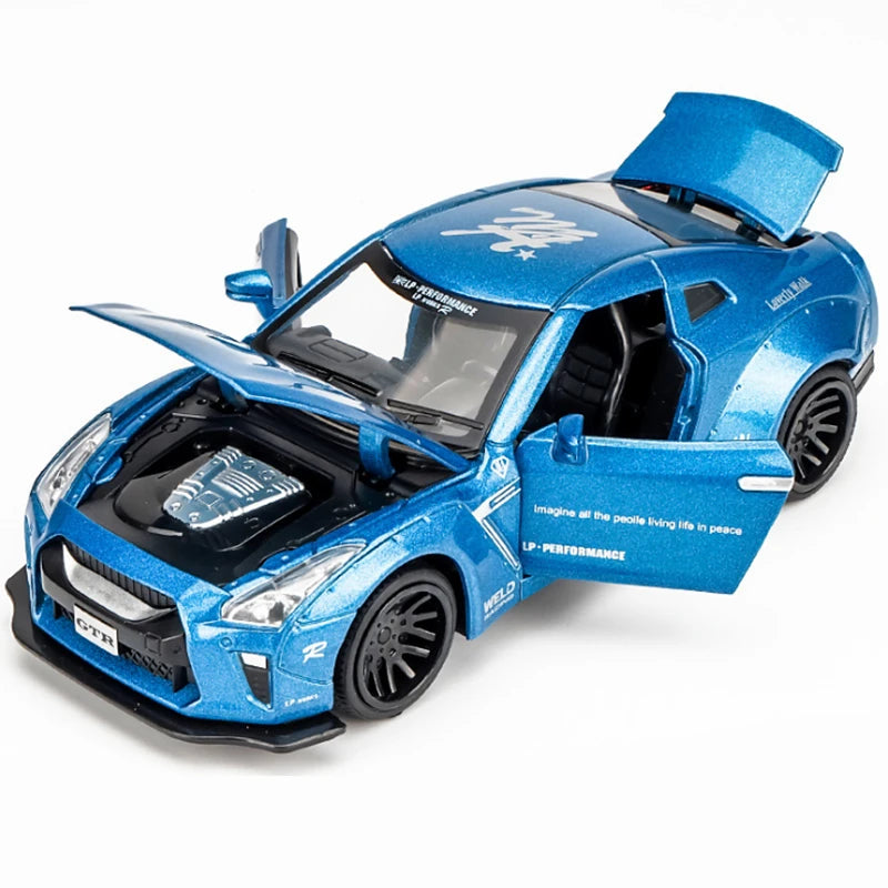 1:32 Nissan Skyline Ares GTR R34 R35 Alloy Sports Car Model Diecasts Metal Toy Racing Car Model Simulation Blue - IHavePaws