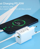 20W Usb C PD Charger For iPhone 12 Pro Max TypeC Travel Wall Charger Quick Charge QC3.0 Fast Charger For Samsung Xiaomi Huawei