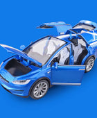 1:20 Tesla Model X Alloy Car Model Diecast Metal Toy Modified Vehicles Car Model Simulation Collection Sound Light Kids Toy Gift Blue - IHavePaws