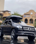 1:32 GLS GLS580 SUV Alloy Car Model Diecasts Metal Toy Vehicles Car Model Simulation Sound and Light Collection Black with suitcase - IHavePaws