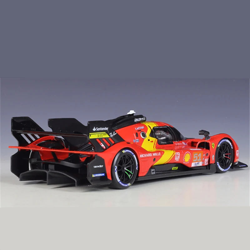1:24 Ferrari 499P 2023 Endurance Race Alloy Track Racing Car Model Diecast Metal Sports  Car Vehicles Model Simulation Kids Gift