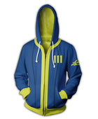 Fallout 4 Game Cosplay Costume Hoodie Vault 111 33 Shelter Zip Up 3D Print Jacket Sweatshirt street Coat Vault 111 / XXL - IHavePaws