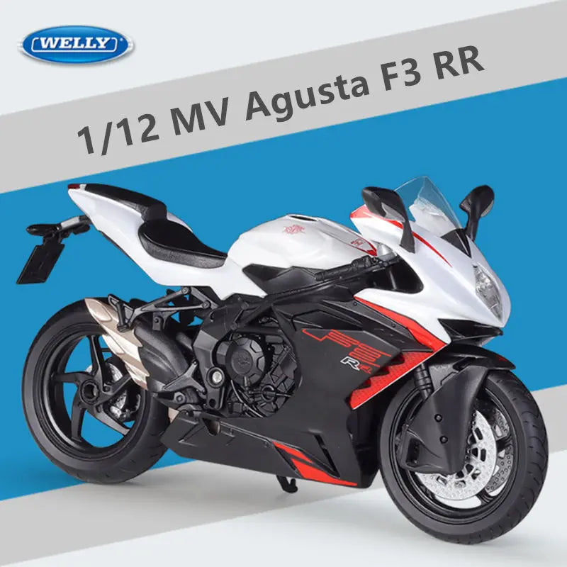 WELLY 1:12 MV Agusta F3 RR Alloy Racing Motorcycle Model High Simulation Diecast Metal Sports Motorcycle Model Children Toy Gift