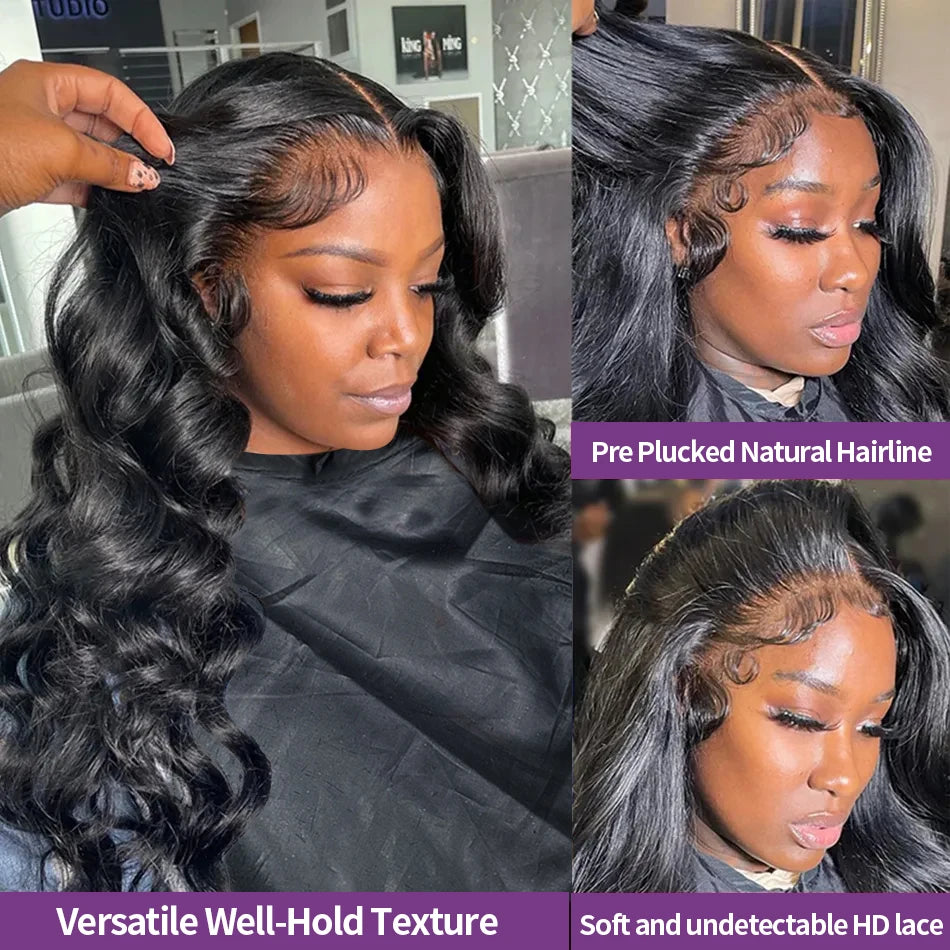 Transparent 13x4 13x6 Body Wave Lace Front Wig Pre Plucked 100% Brazilian Human Hair Wigs For Women 4X4 Lace Closure Wi