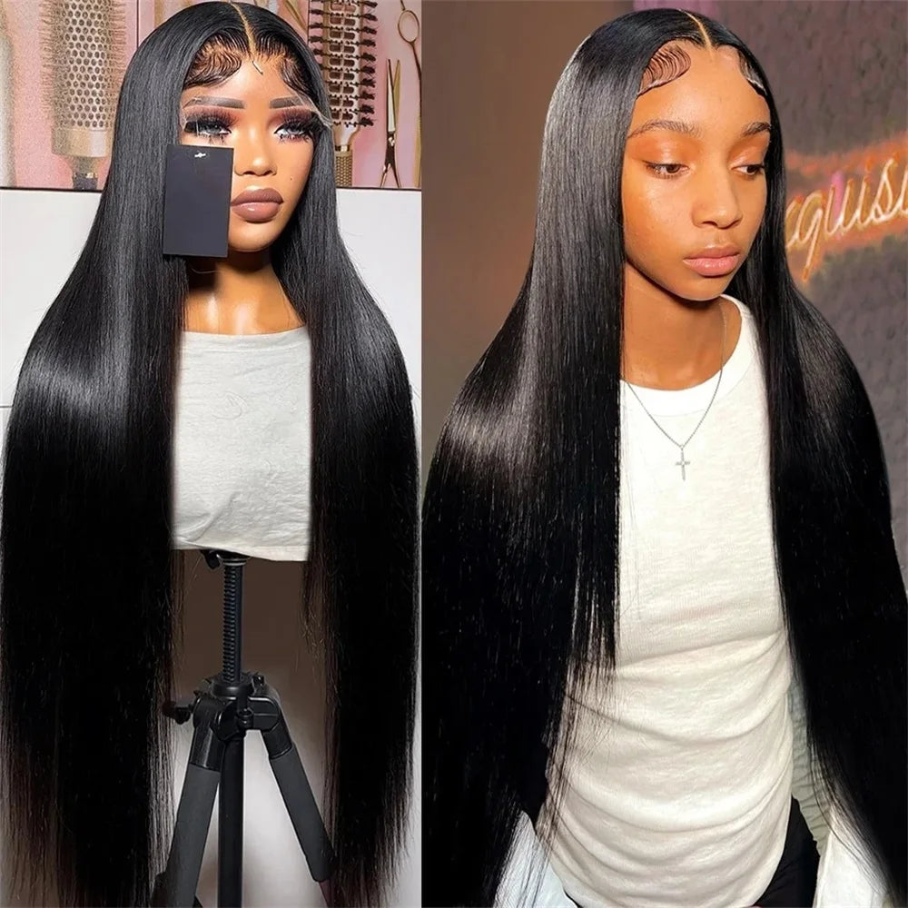 Brazilian Straight 13X6 Lace Front Wig Human Hair 13x6 Transparent Lace Wigs Pre Plucked 13x4 Lace Frontal Wigs For Women