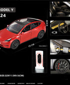 1:24 Tesla Model Y SUV Alloy Car Model Diecast Metal Toy Vehicles Car Model Simulation Collection Sound and Light Childrens Gift Model Y Red 1 - IHavePaws