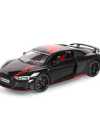 1:24 AUDI R8 V10 Plus Alloy Performance Sports Car Model Diecast Metal Toy Racing Car Scale Model Black - IHavePaws