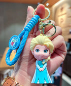 Cartoon Anime Disney Frozen Character Keychain Queen Elsa 3D Doll Key Ring Pendant Women's Bag Accessories Gift for Daughter 01 - ihavepaws.com