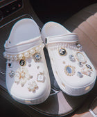 Luxury Rhinestone Pearl Charms for Croc Designer DIY Gem Shoes Decaration Charm for Crocs Clogs Kids Women Girls Gifts - IHavePaws