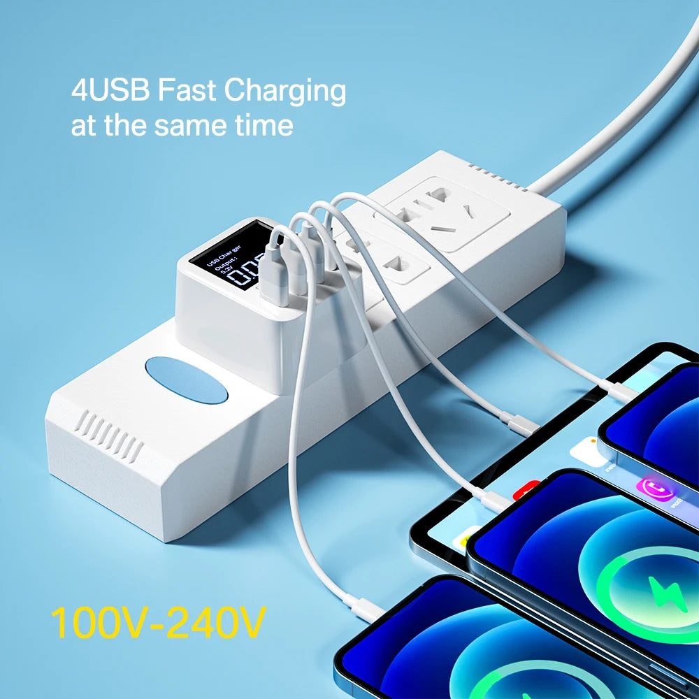 40W Quick Charge QC3.0 USB Charger Wall Travel Mobile Phone Adapter Fast PD Charger For iPhone 11 Pro Max Xiaomi Huawei Samsung