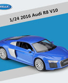 WELLY 1:24 Audi R8 V10 Alloy Sports Car Model Diecasts Metal Racing Car Vehicles Model Simulation Collection Childrens Toys Gift Blue - IHavePaws