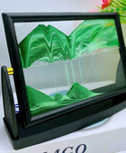 3D Rotatable Moving Sand Art Painting Square Glass Deep Sea Sandscape Grass Green / L(25x18cm) - IHavePaws