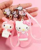 Kawaii Hello Kitty Keychain Sanrio Anime Cartoon Melody Kuromi Cinnamoroll Toys Cute Pendant Dolls Car Key Ring Girl&Child Gifts - ihavepaws.com
